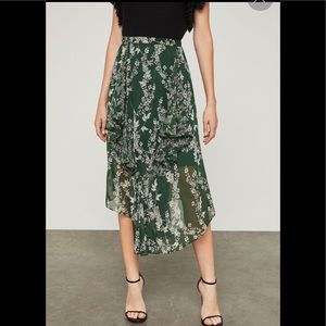 BCBG Floral blooms asymmetrical skirt